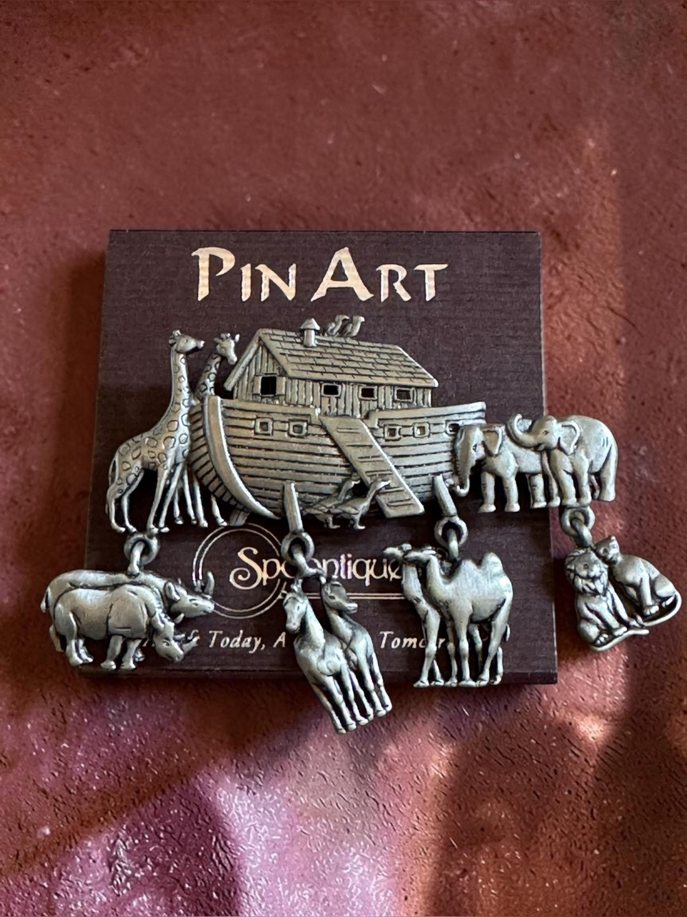 Noah's Ark Animal Charm Pin Pewter NEW